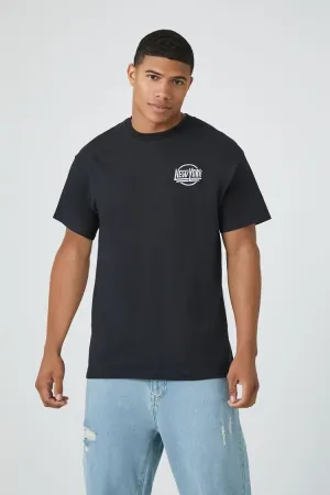 Forever 21 Herren T-Shirt mit New York Stickerei Schwarz/Mehrfarbig Forever 21