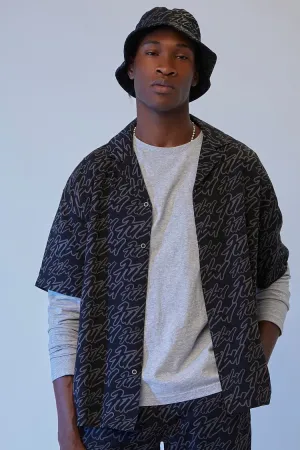 Forever 21 Herren FUBU Print Shirt Schwarz/Weiß Forever 21