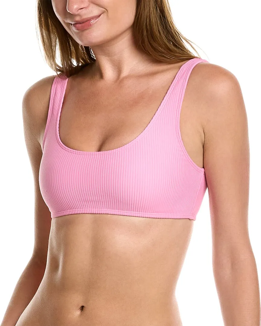 Frankies Bikinis Connor Rippen-Bikini-Oberteil