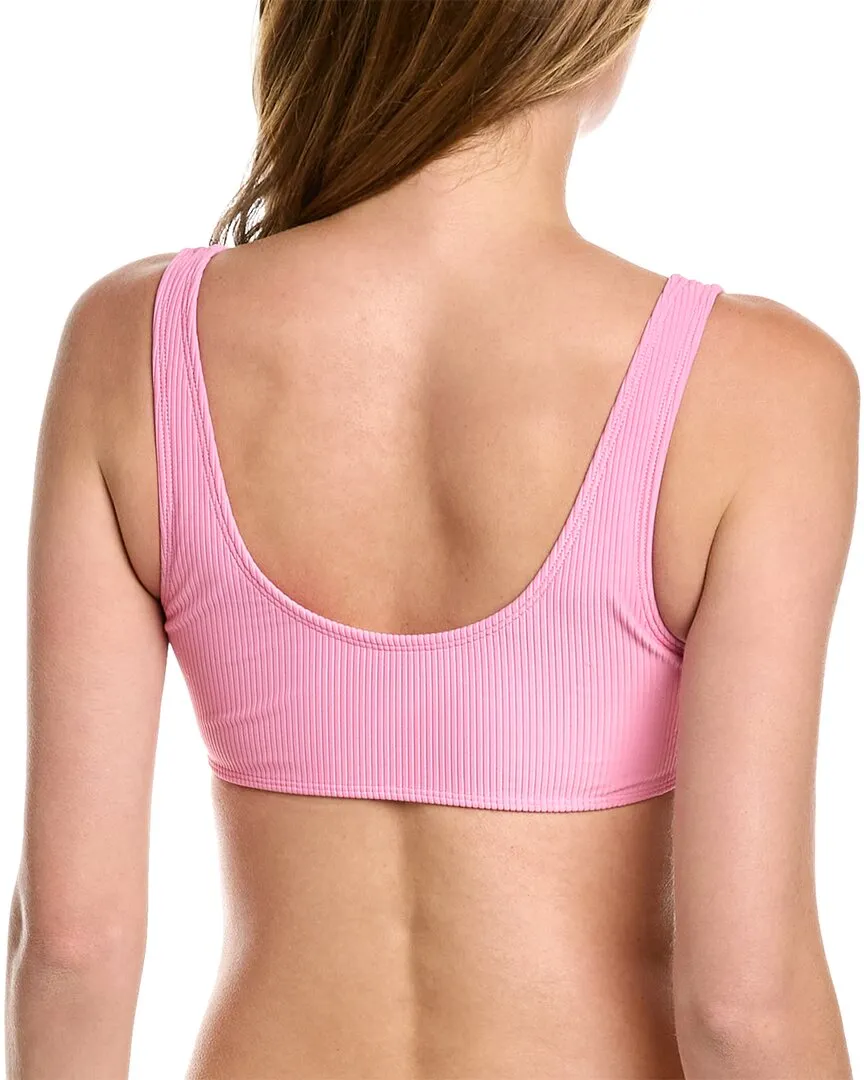 Frankies Bikinis Connor Rippen-Bikini-Oberteil