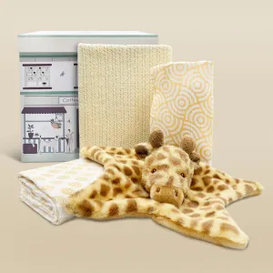 Georgie Giraffe Baby-Schlafsack mit Wickeltuch und Decke - Geschenk für Babys