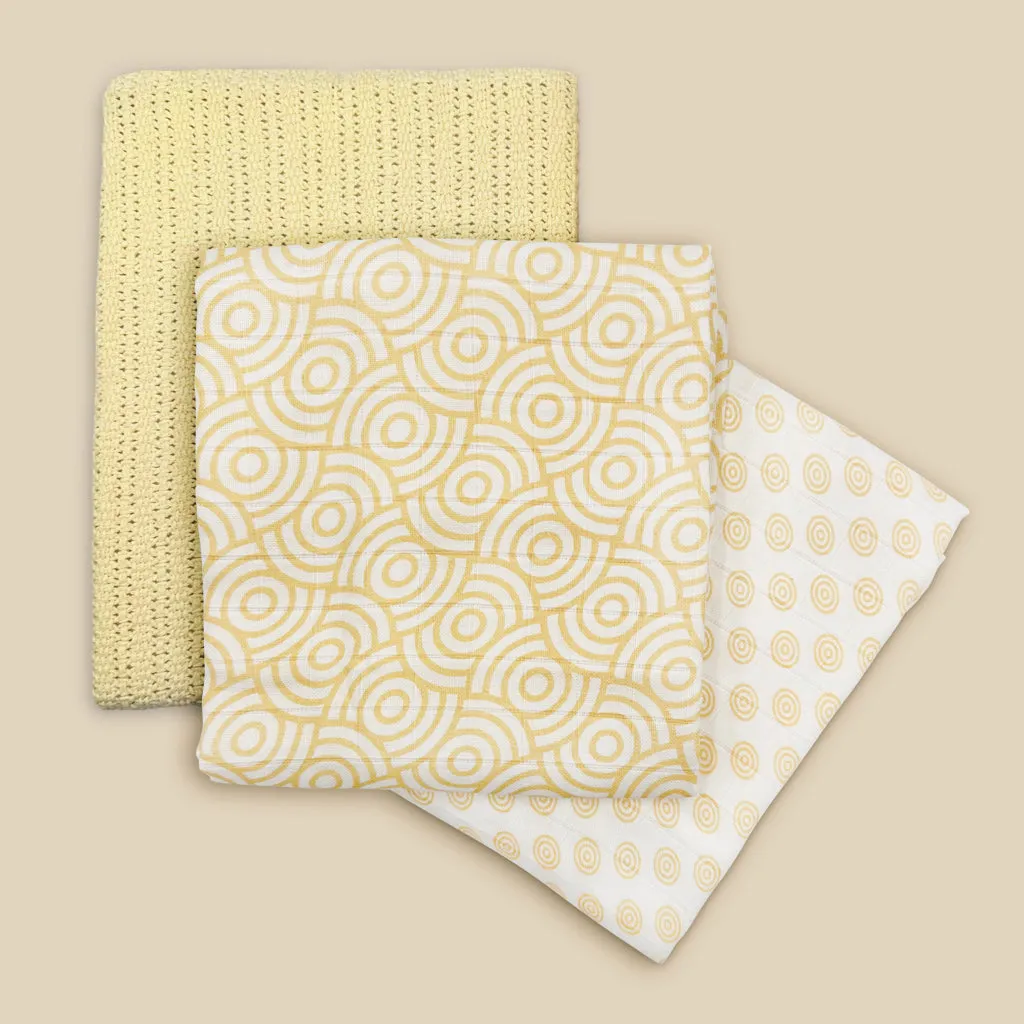 Georgie Giraffe Baby-Schlafsack mit Wickeltuch und Decke - Geschenk für Babys