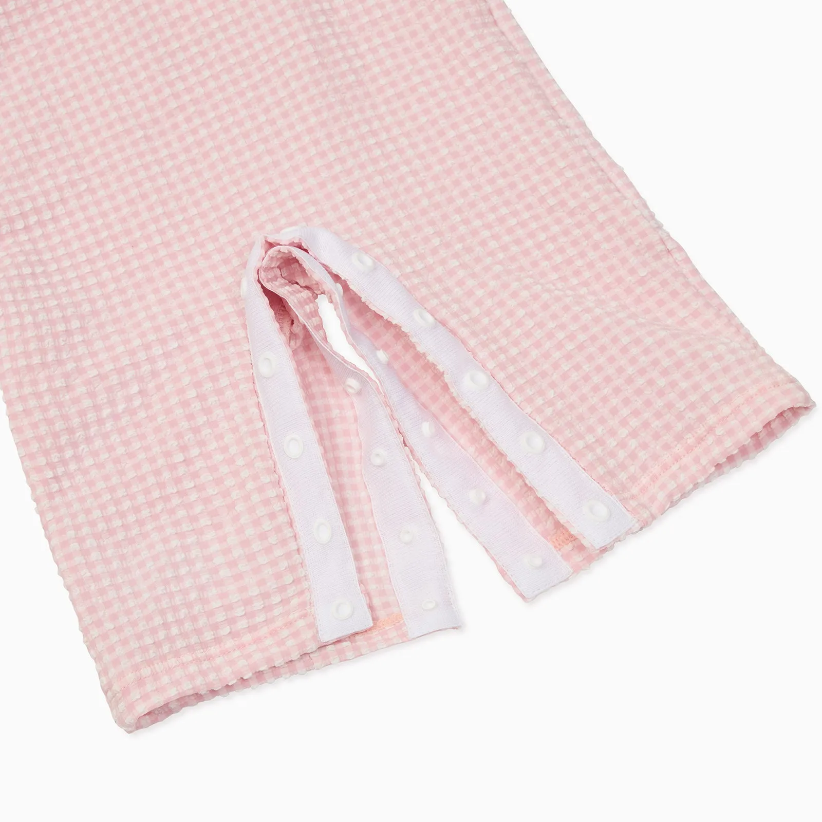 Gingham Seersucker Sonnenschutz-Badeanzug