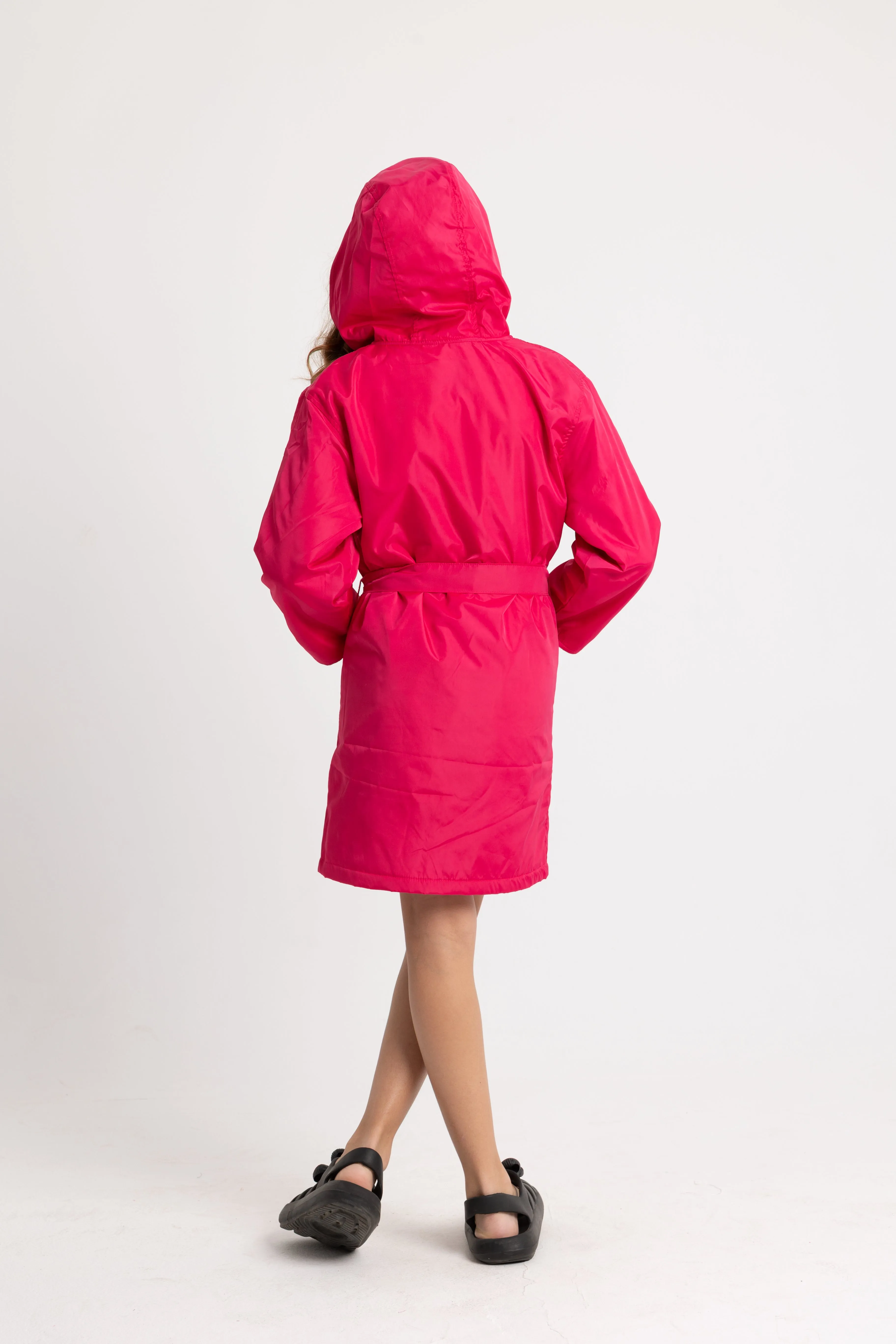 Mädchen' wasserdichter Bademantel – Fuchsia