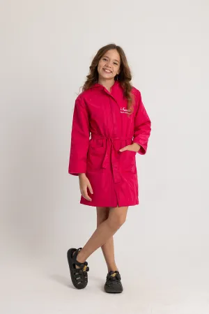 Mädchen' wasserdichter Bademantel – Fuchsia