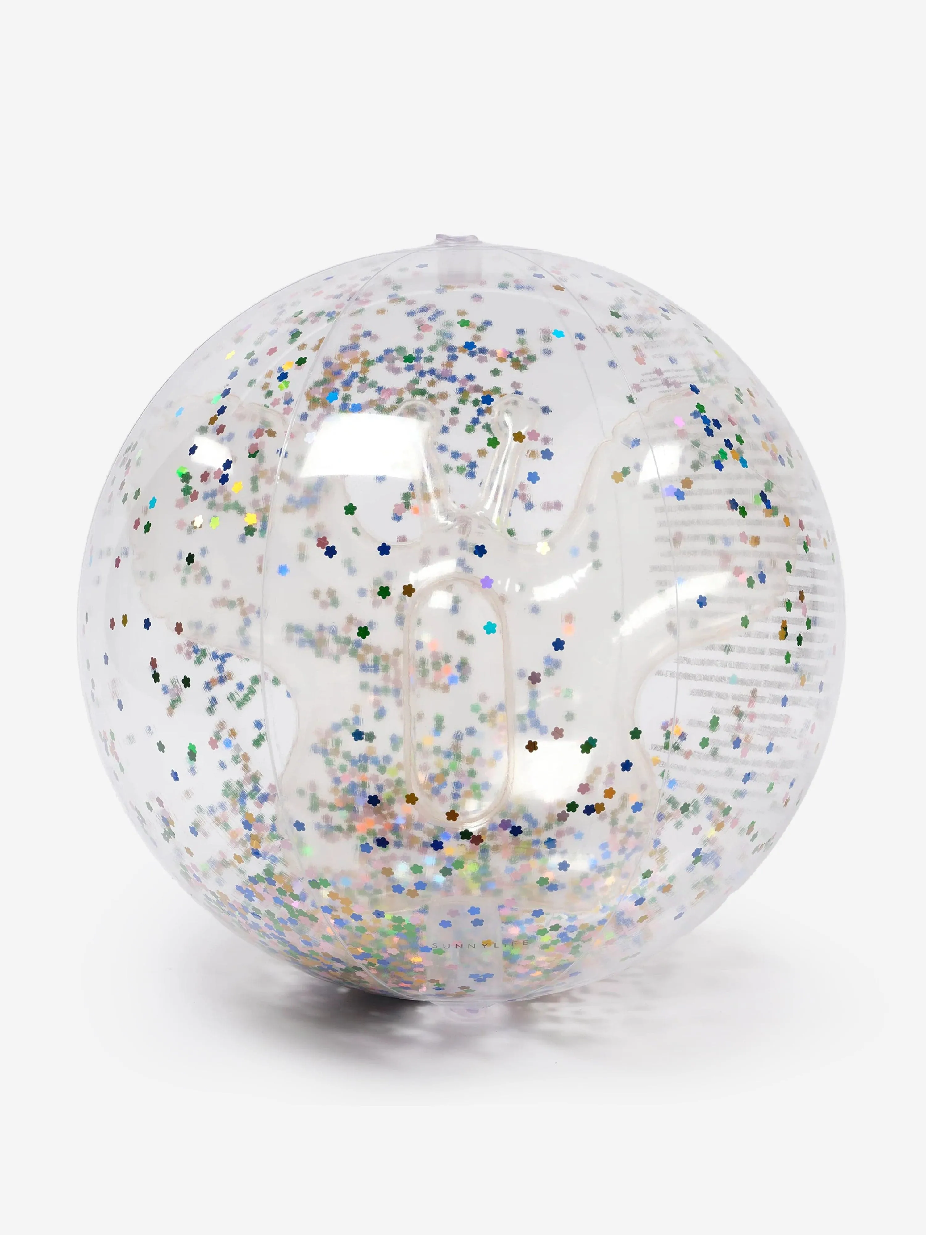 Mädchen 3D aufblasbarer Strandball Zuckerwatte Glitzer in Mehrfarben (35cm)