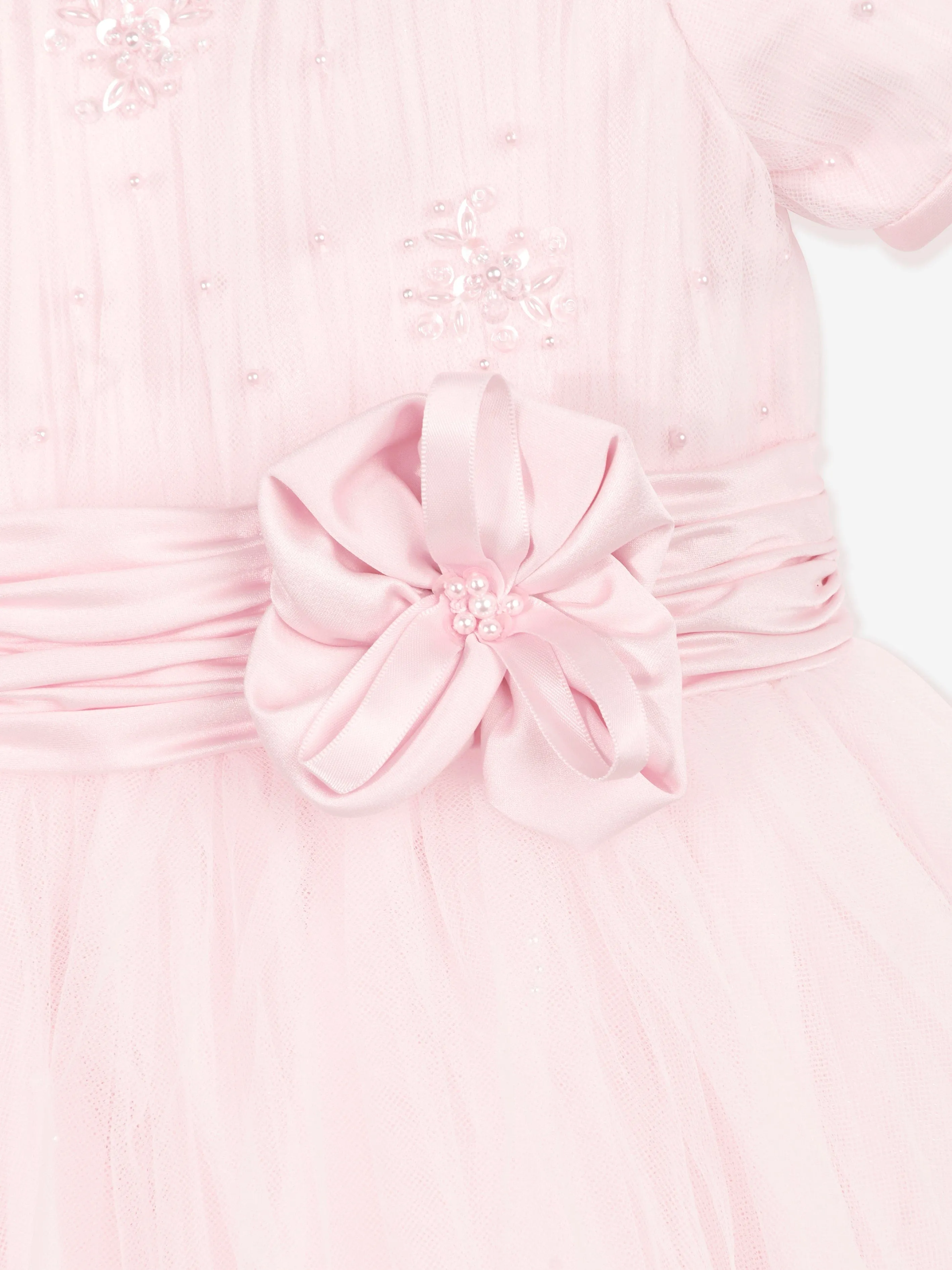 Rosa Ballerina-Länge Kleid für Mädchen für festliche Anlässe