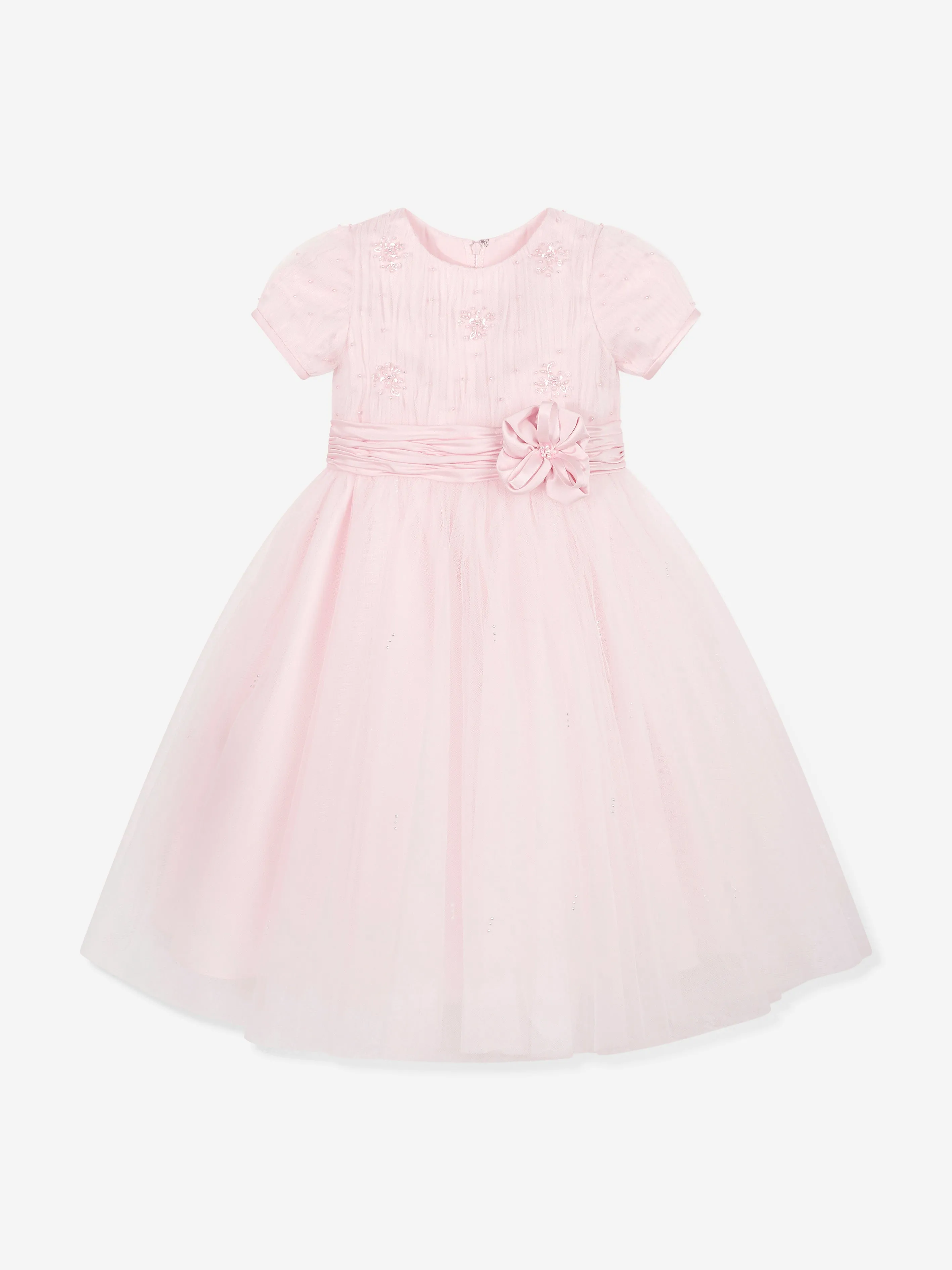 Rosa Ballerina-Länge Kleid für Mädchen für festliche Anlässe
