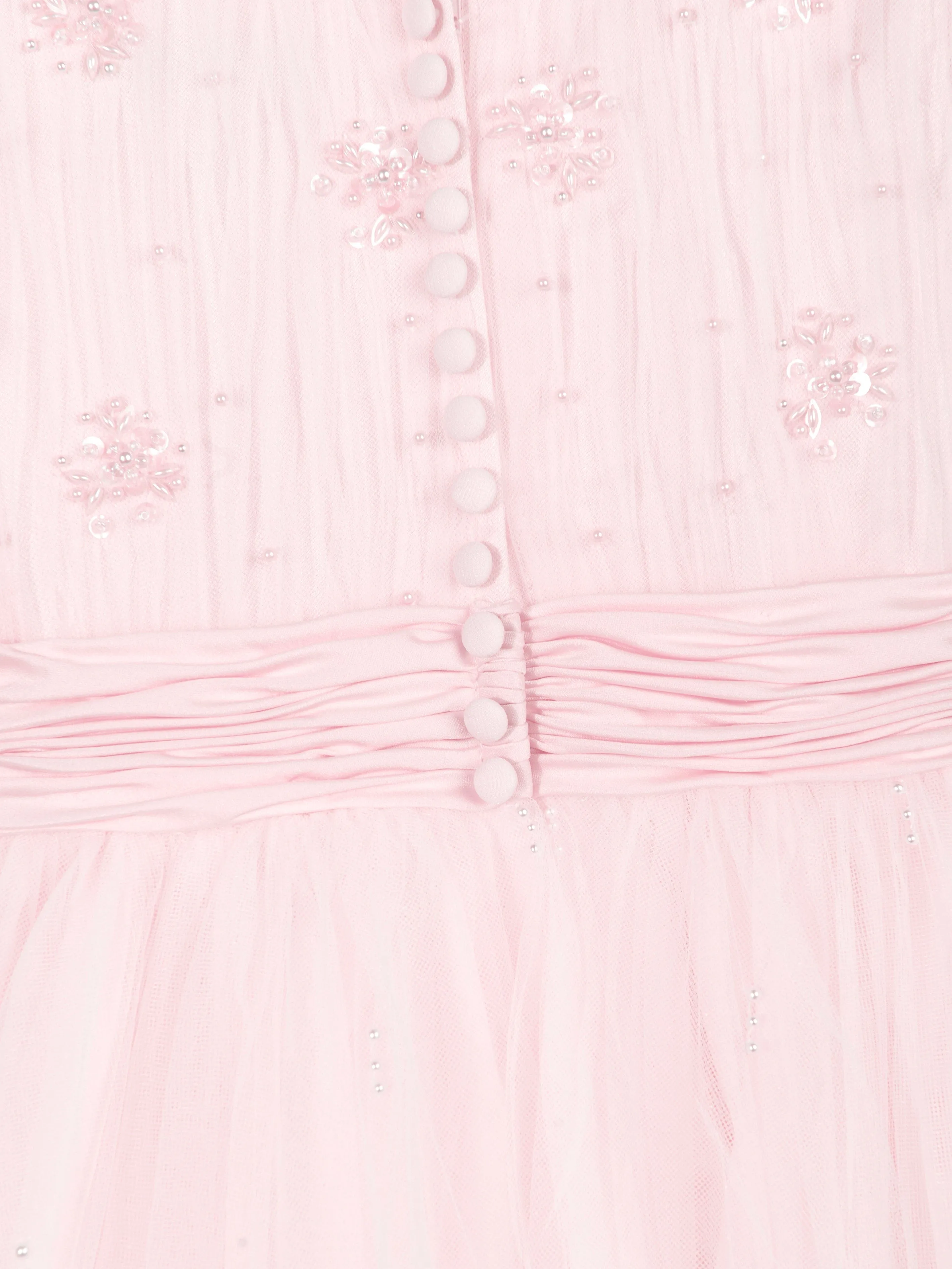 Rosa Ballerina-Länge Kleid für Mädchen für festliche Anlässe