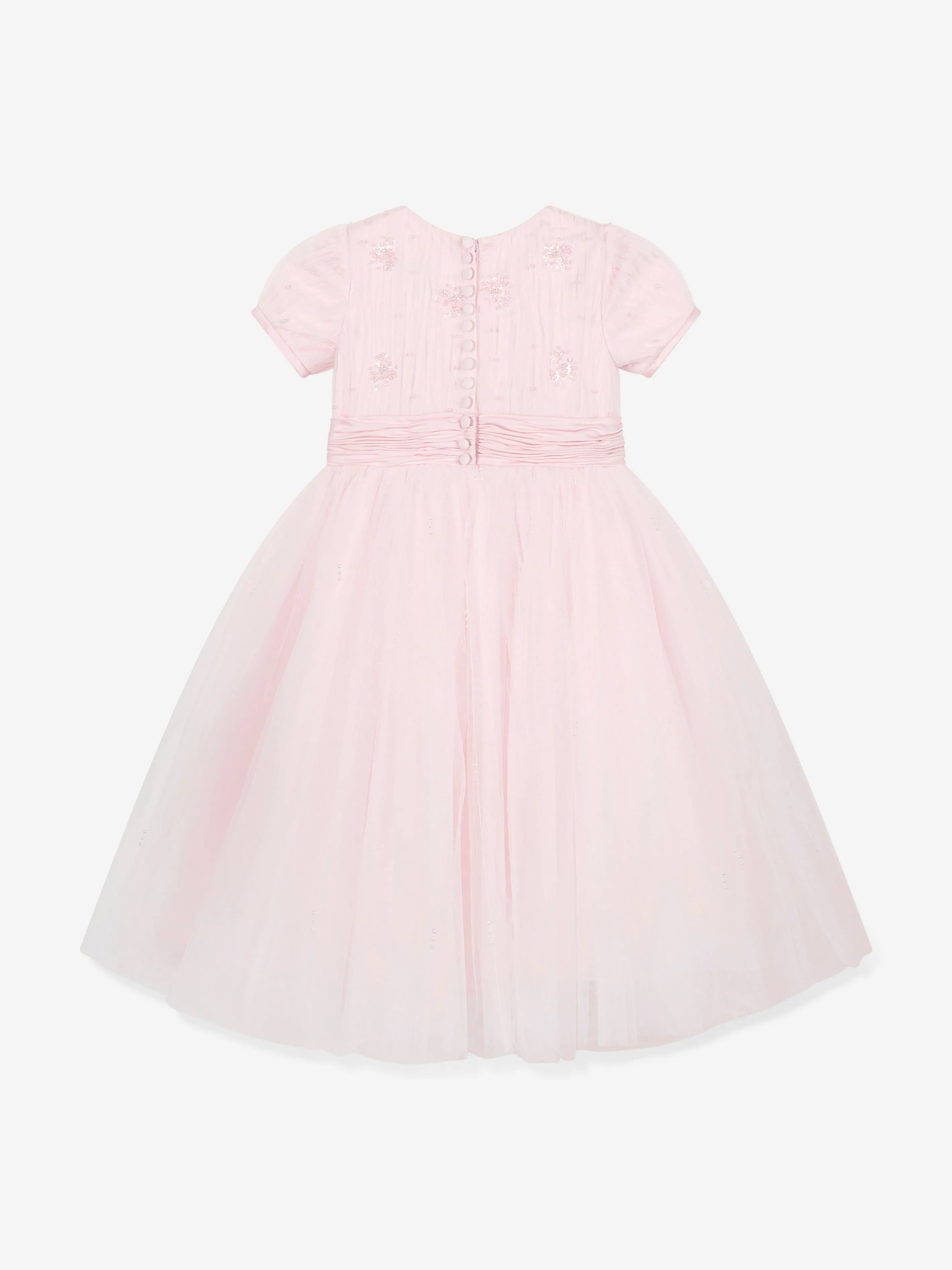Rosa Ballerina-Länge Kleid für Mädchen für festliche Anlässe
