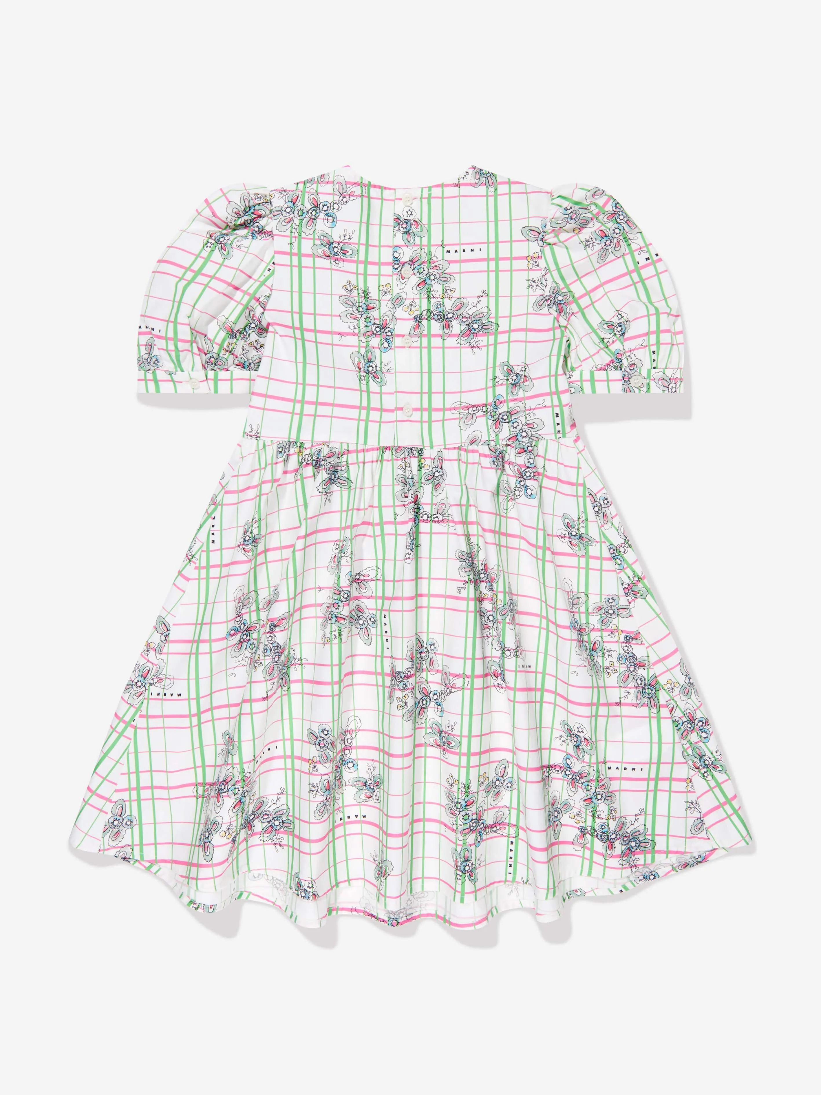 Mädchen Geprüftes Blumenkleid in Mehrfarben