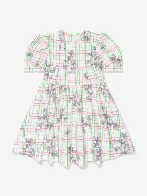 Mädchen Geprüftes Blumenkleid in Mehrfarben