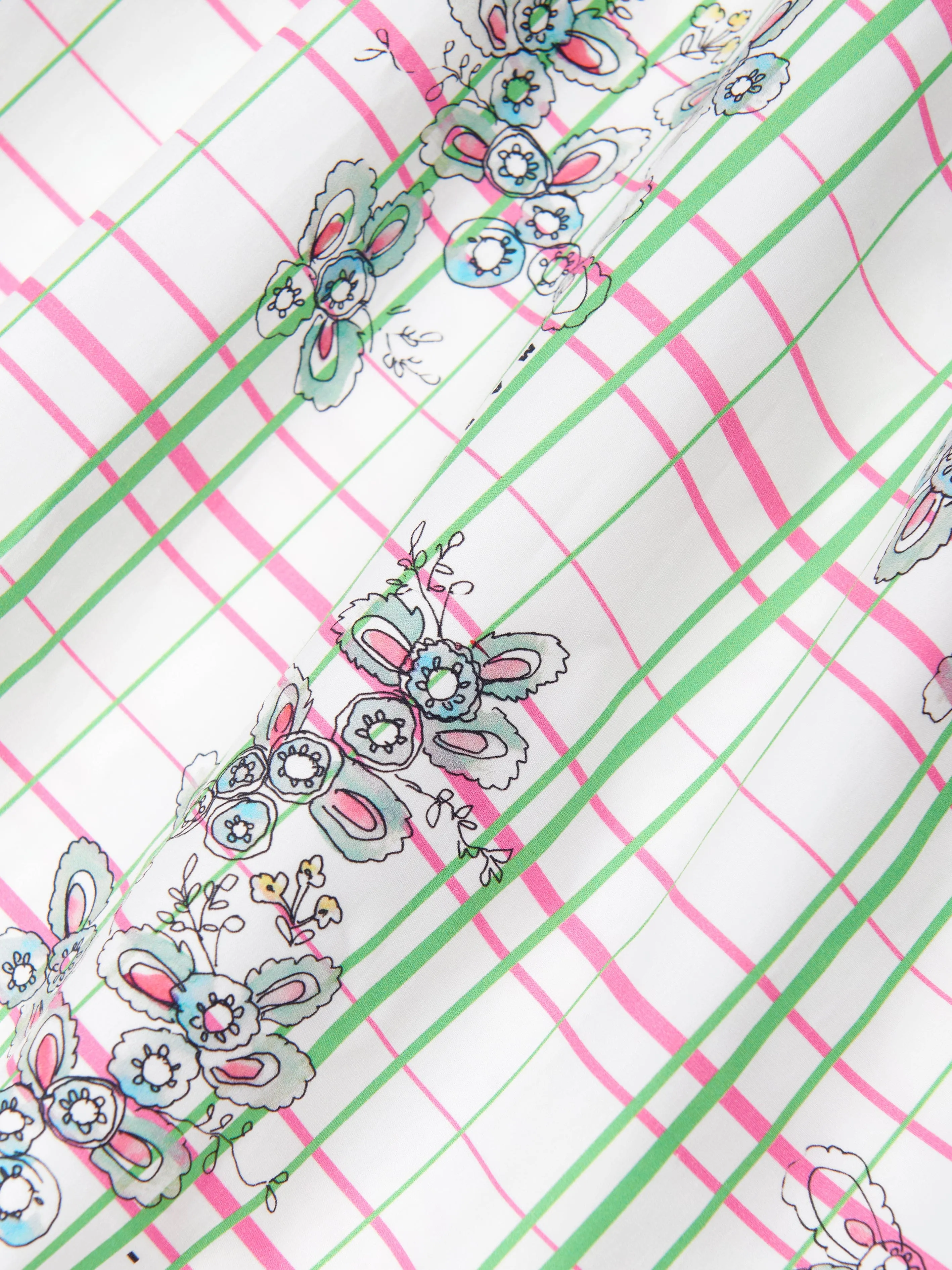 Mädchen Geprüftes Blumenkleid in Mehrfarben