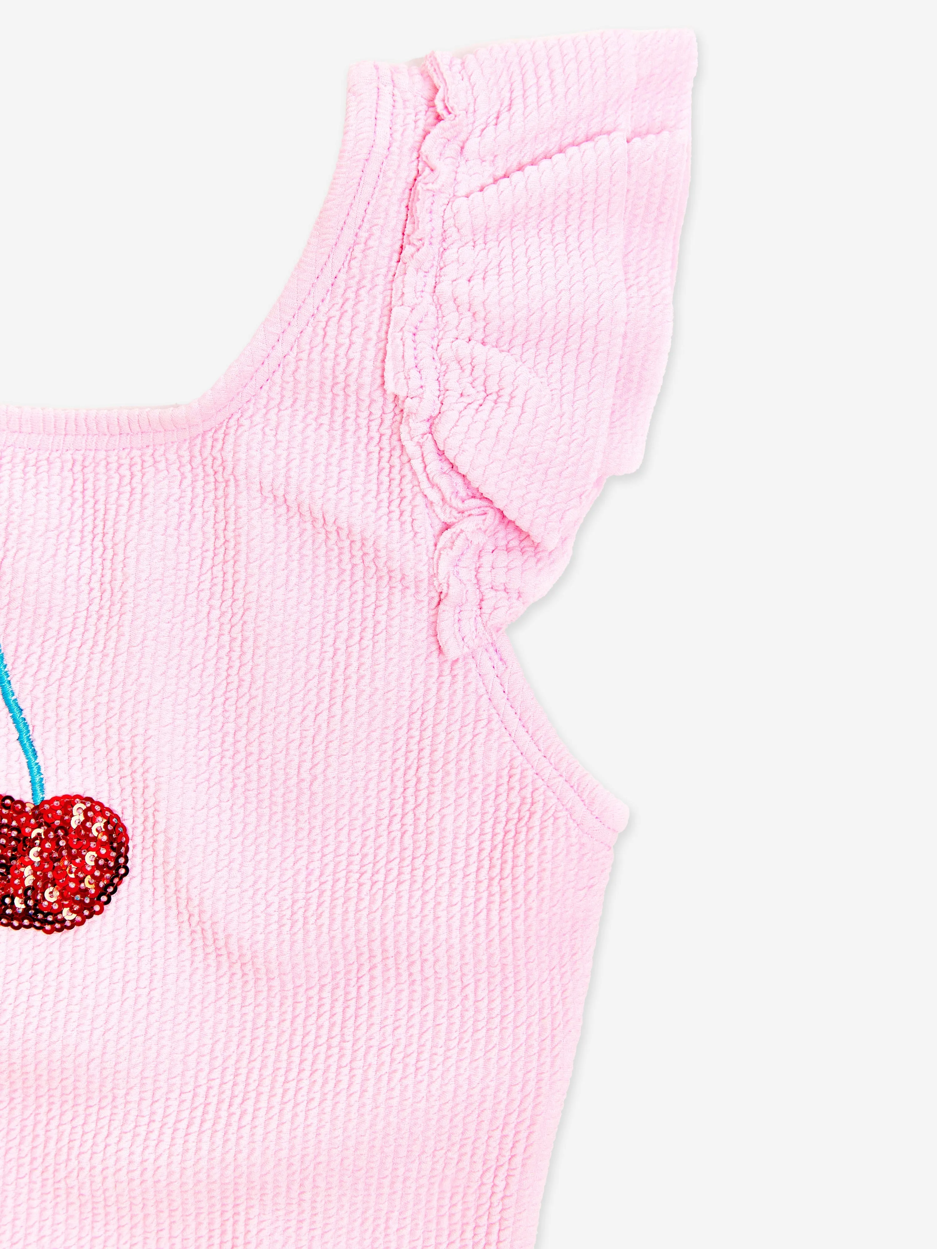 Mädchen Kirsch Badeanzug in Rosa (UPF50 )