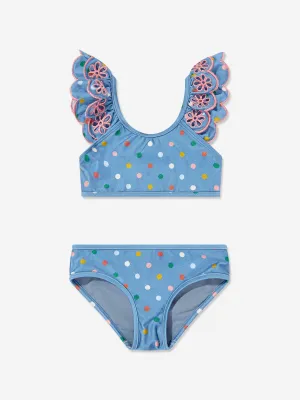 Everley Bestickter Bikini in Blau für Mädchen