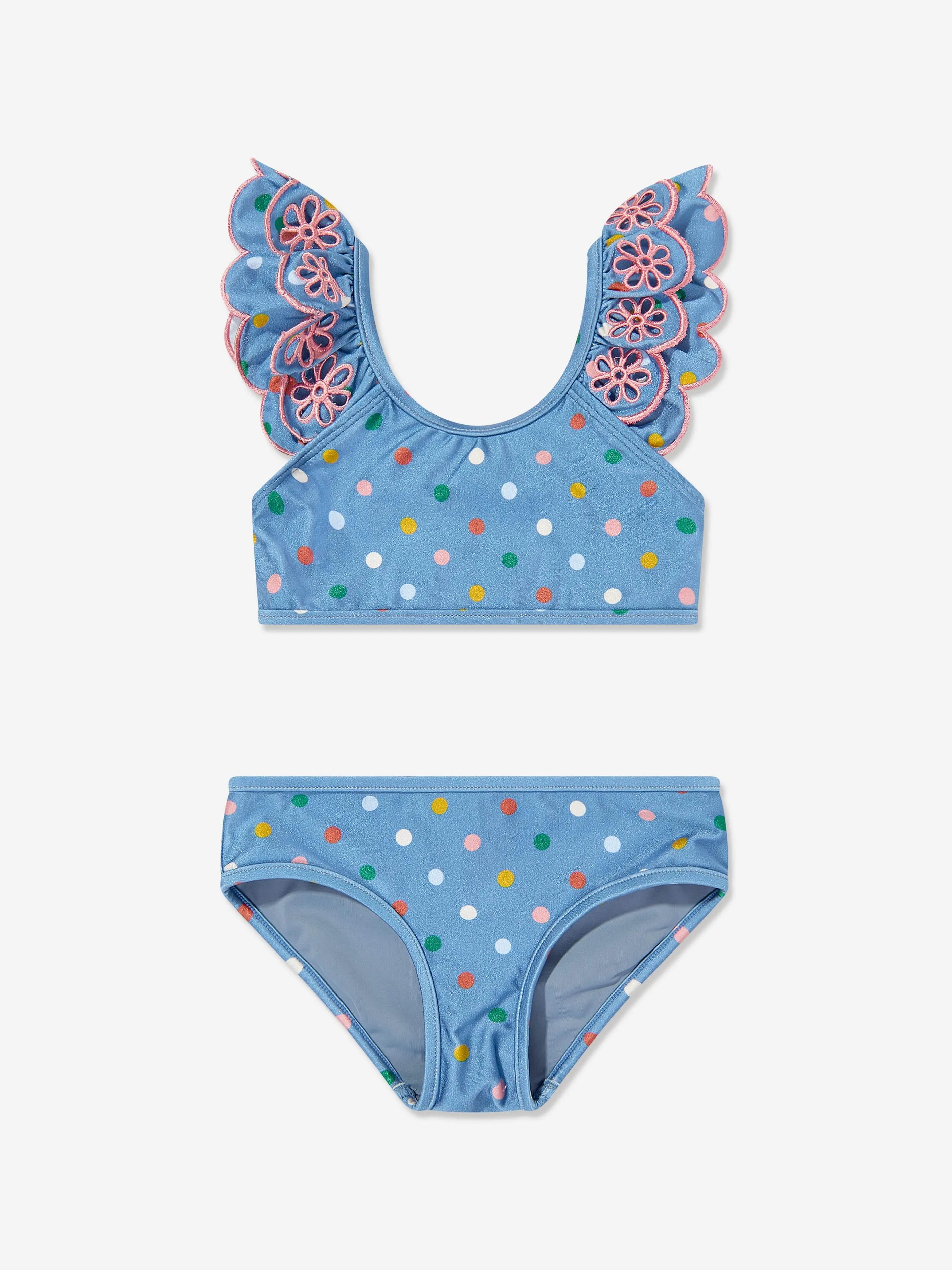 Everley Bestickter Bikini in Blau für Mädchen
