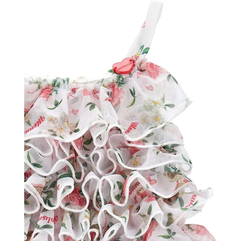 Mädchen Blumen Rüschen Badeanzug