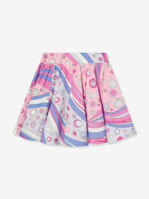 Mädchen Fontane Druckrock in Rosa