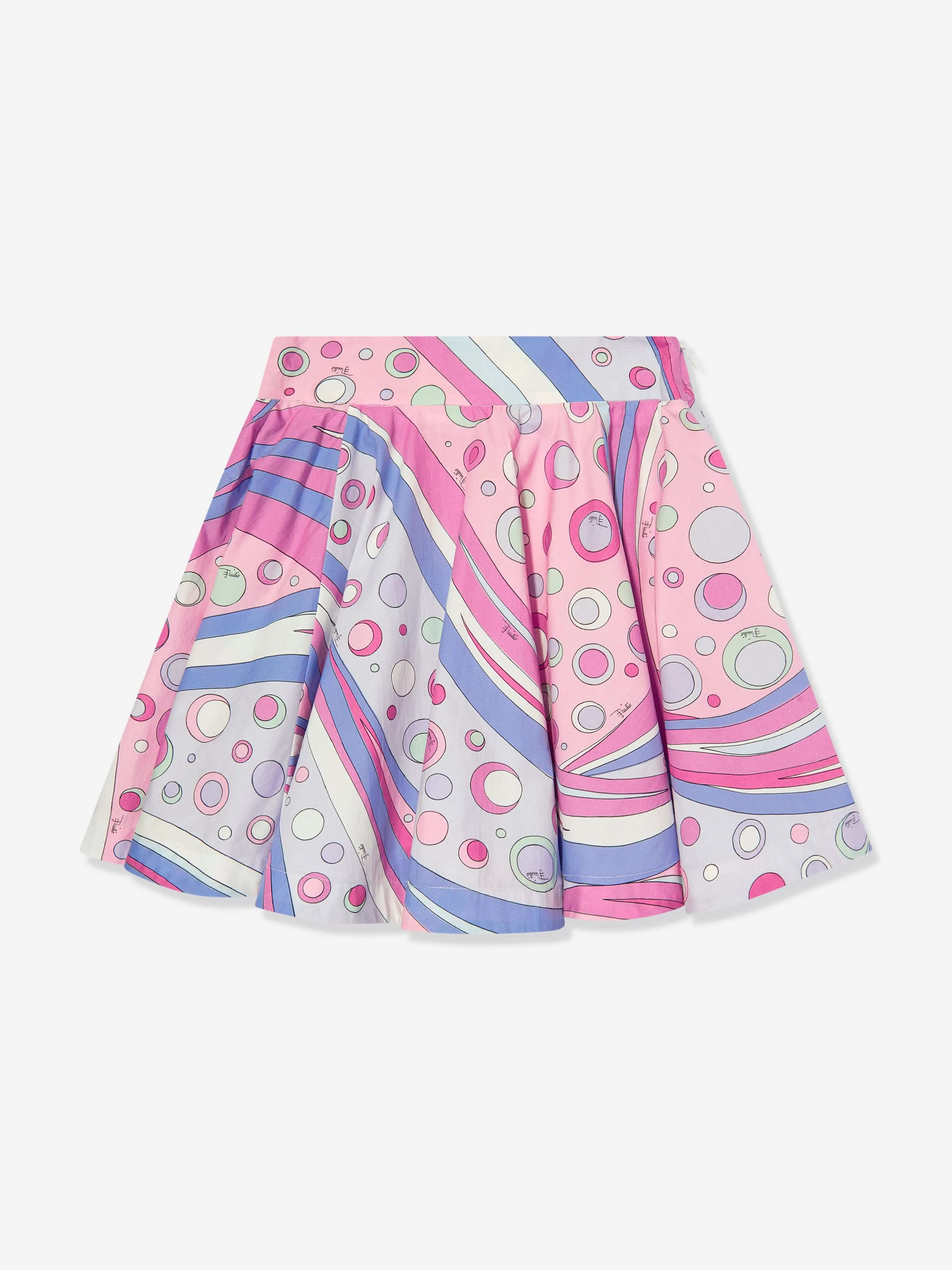 Mädchen Fontane Druckrock in Rosa
