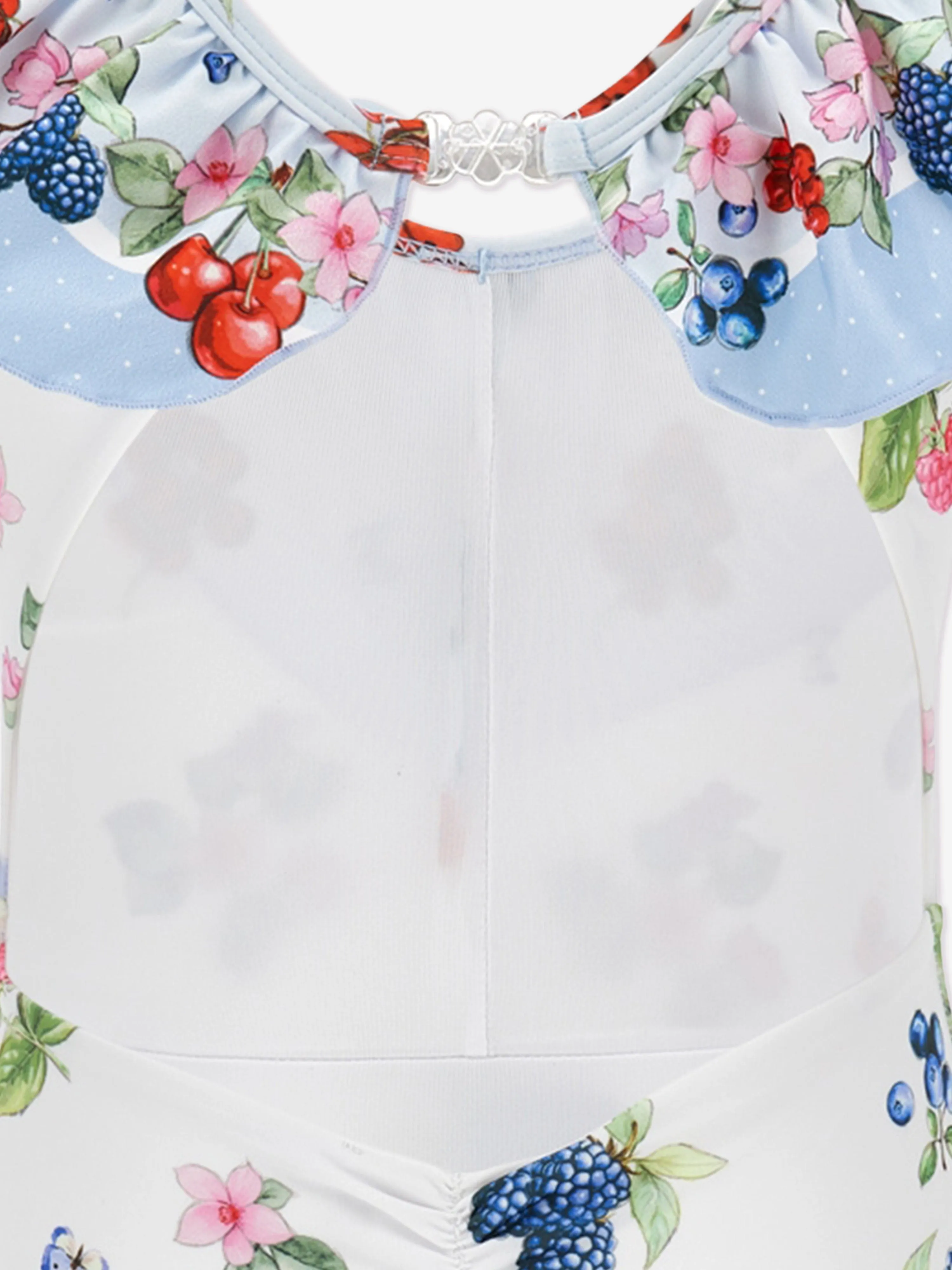 Mädchen Frucht- und Blumen-Badeanzug in Blau
