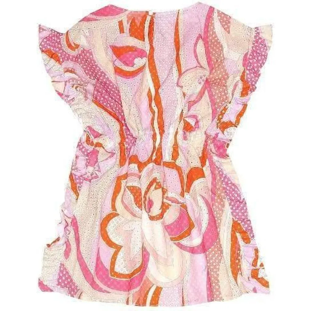 Mädchen Fuchsia & Orange Kaftan