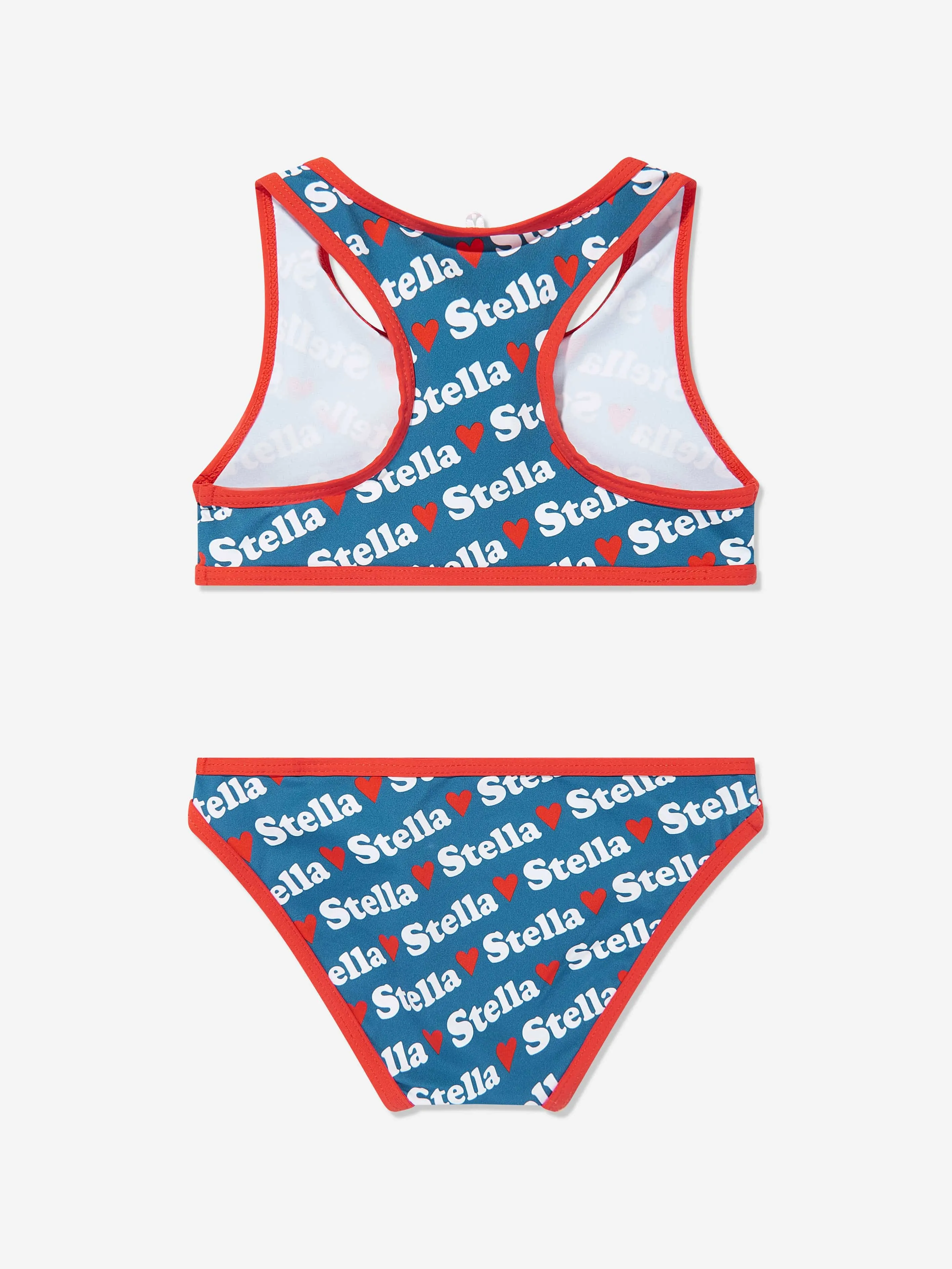 Mädchen Herz Logo Bikini in Blau