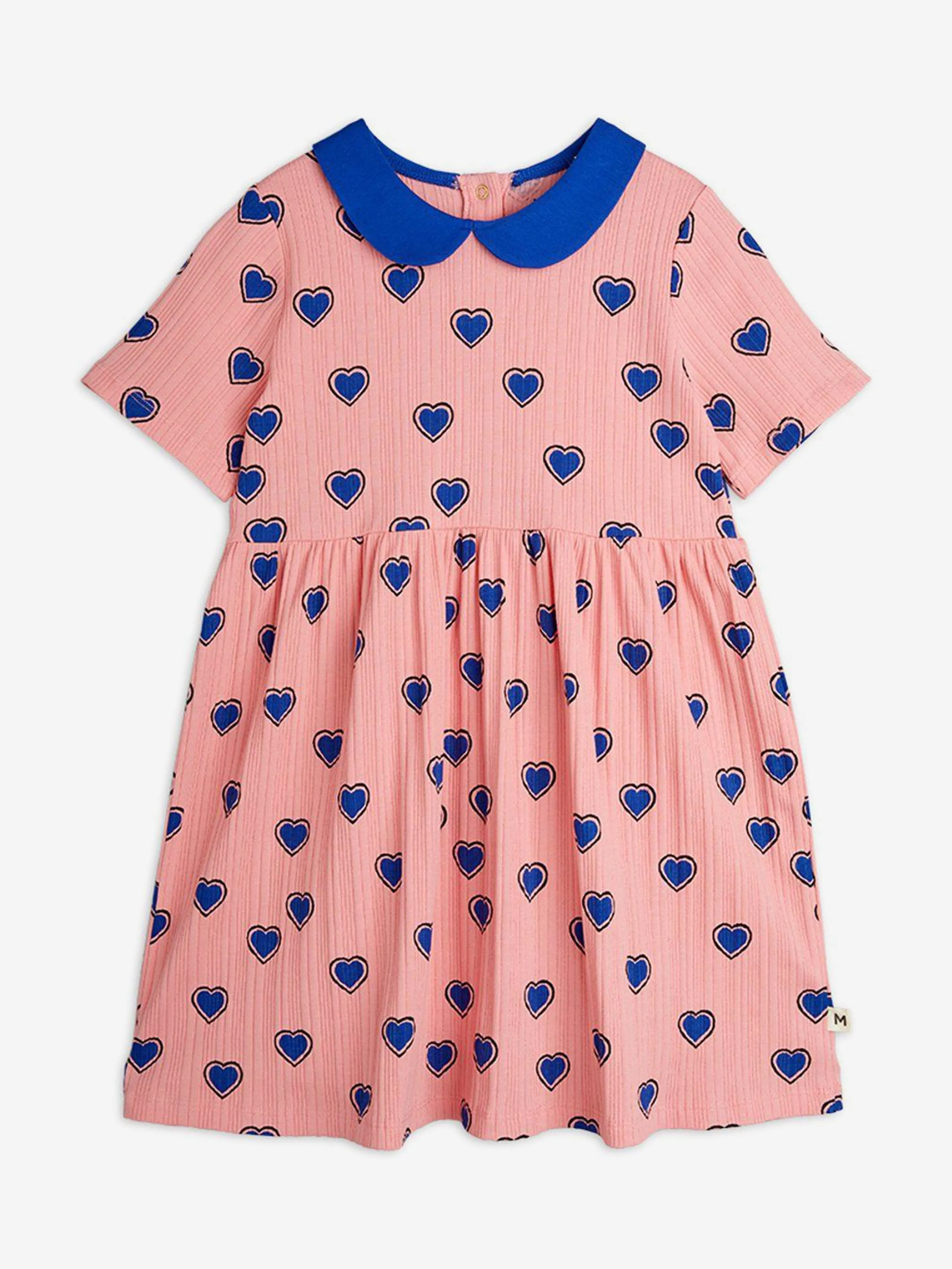 Girls Hearts AOP Kleid in Rosa