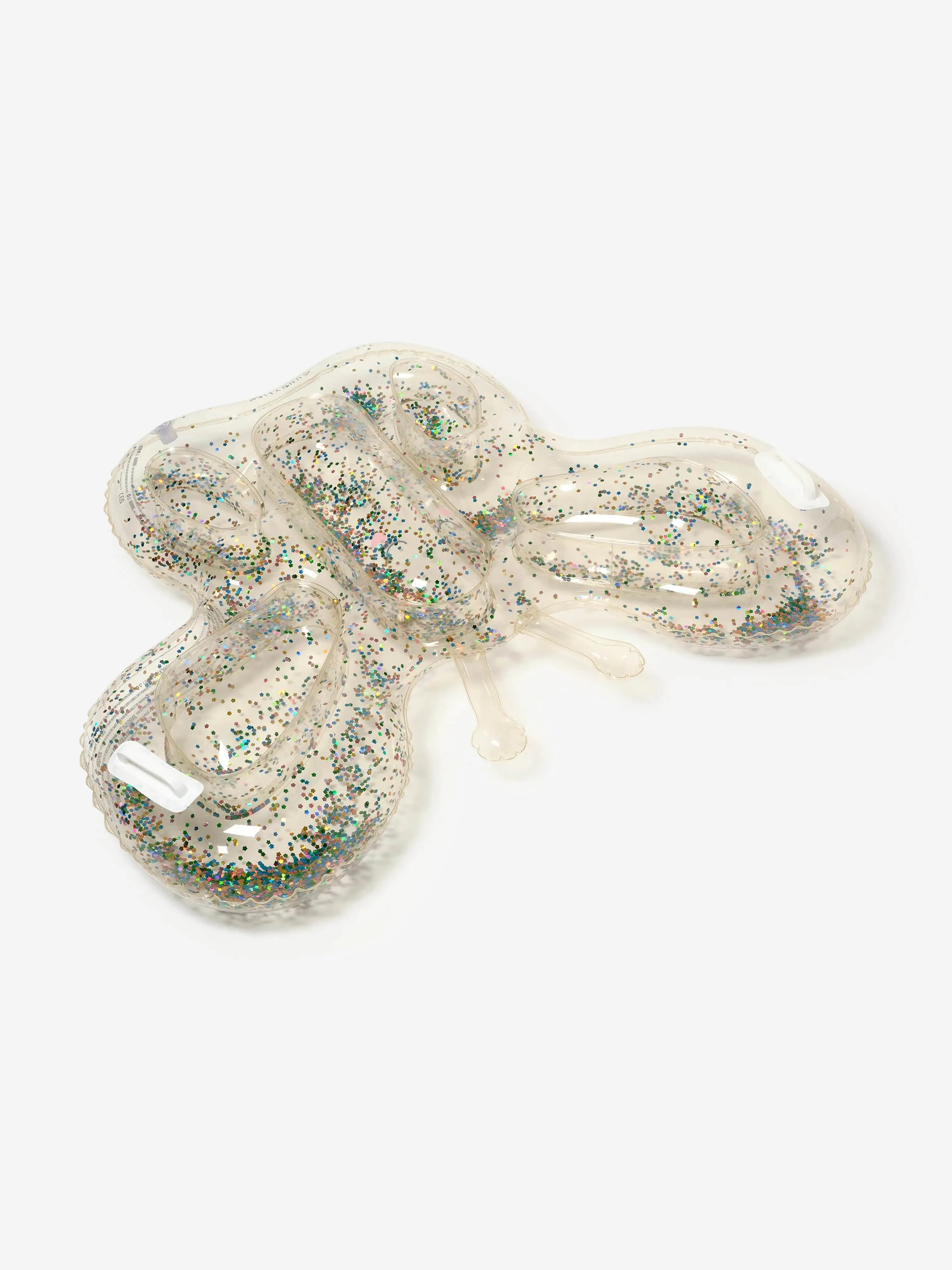 Mädchen Liege-Auf Schwimmring Zuckerwatte Glitzer in Mehrfarben (112cm)