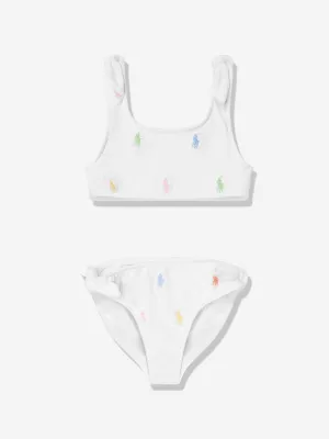 Mädchen Logo Bikini in Weiß