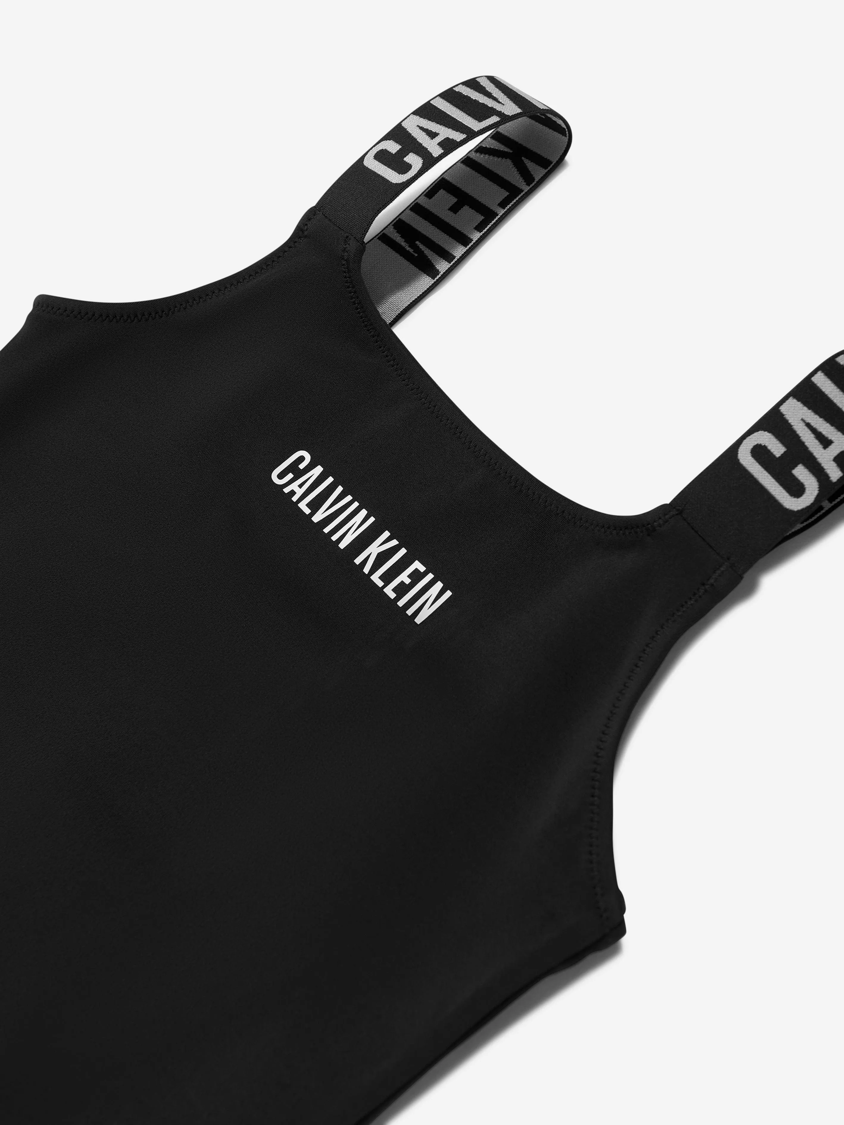 Mädchen Logo Badeanzug in Schwarz