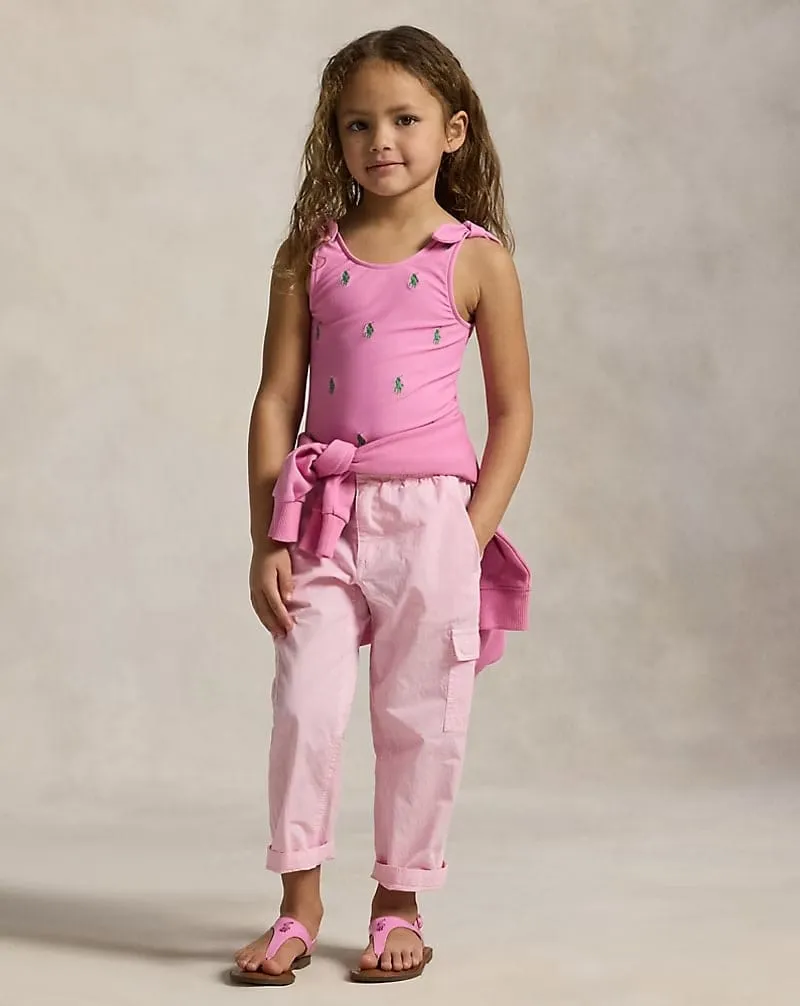 Mädchen Logo Badeanzug in Rosa