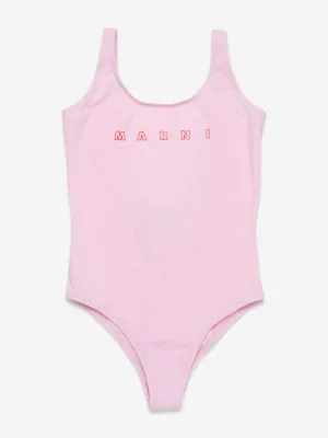 Mädchen Logo Badeanzug in Rosa