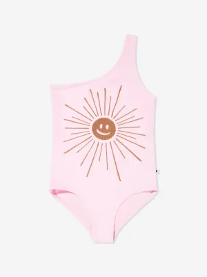 Girls Nai Glitzernder Badeanzug in Pink (UPF50 )