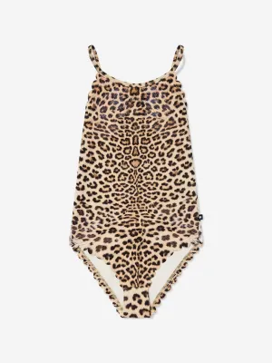 Mädchen Noelle Leopard Badeanzug in Braun (UPF50 )