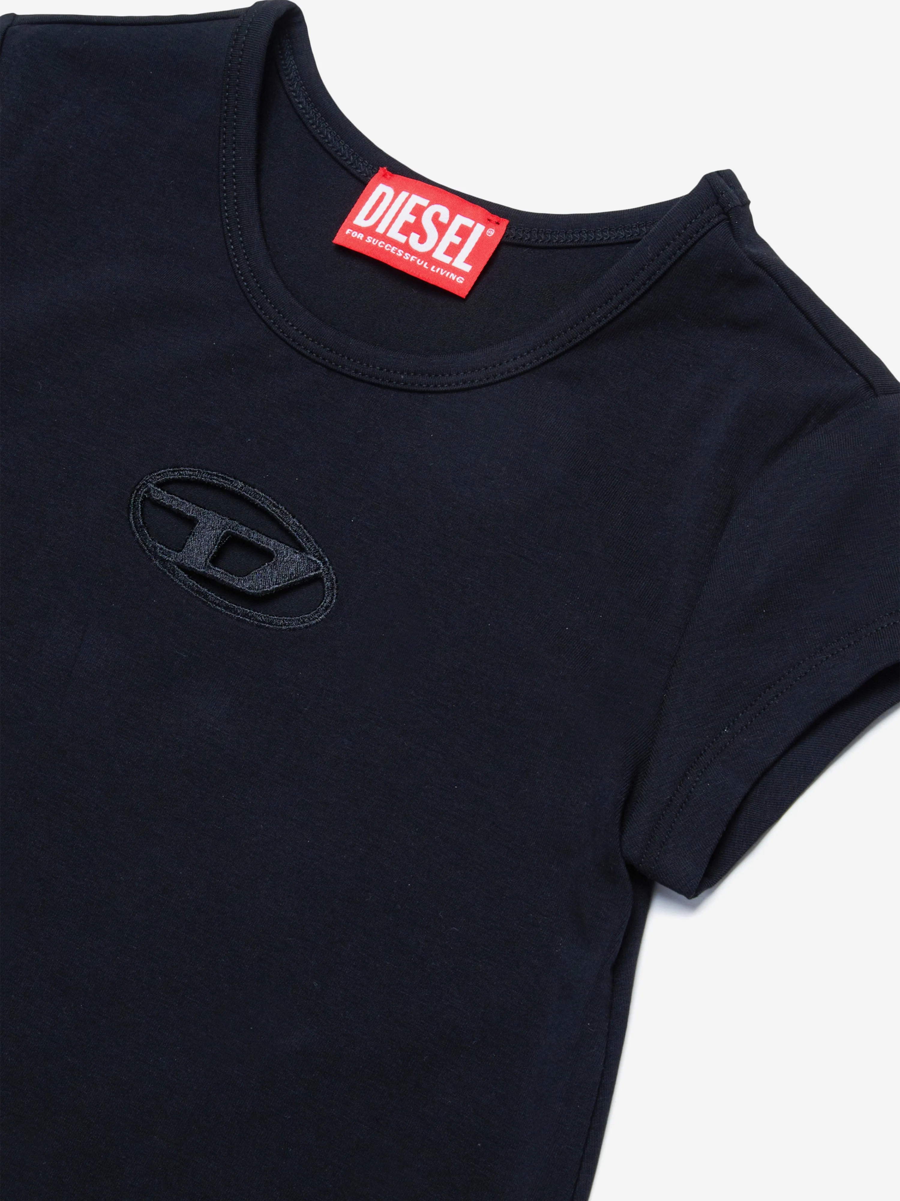 Mädchen Oval D T-Shirt-Kleid in Schwarz