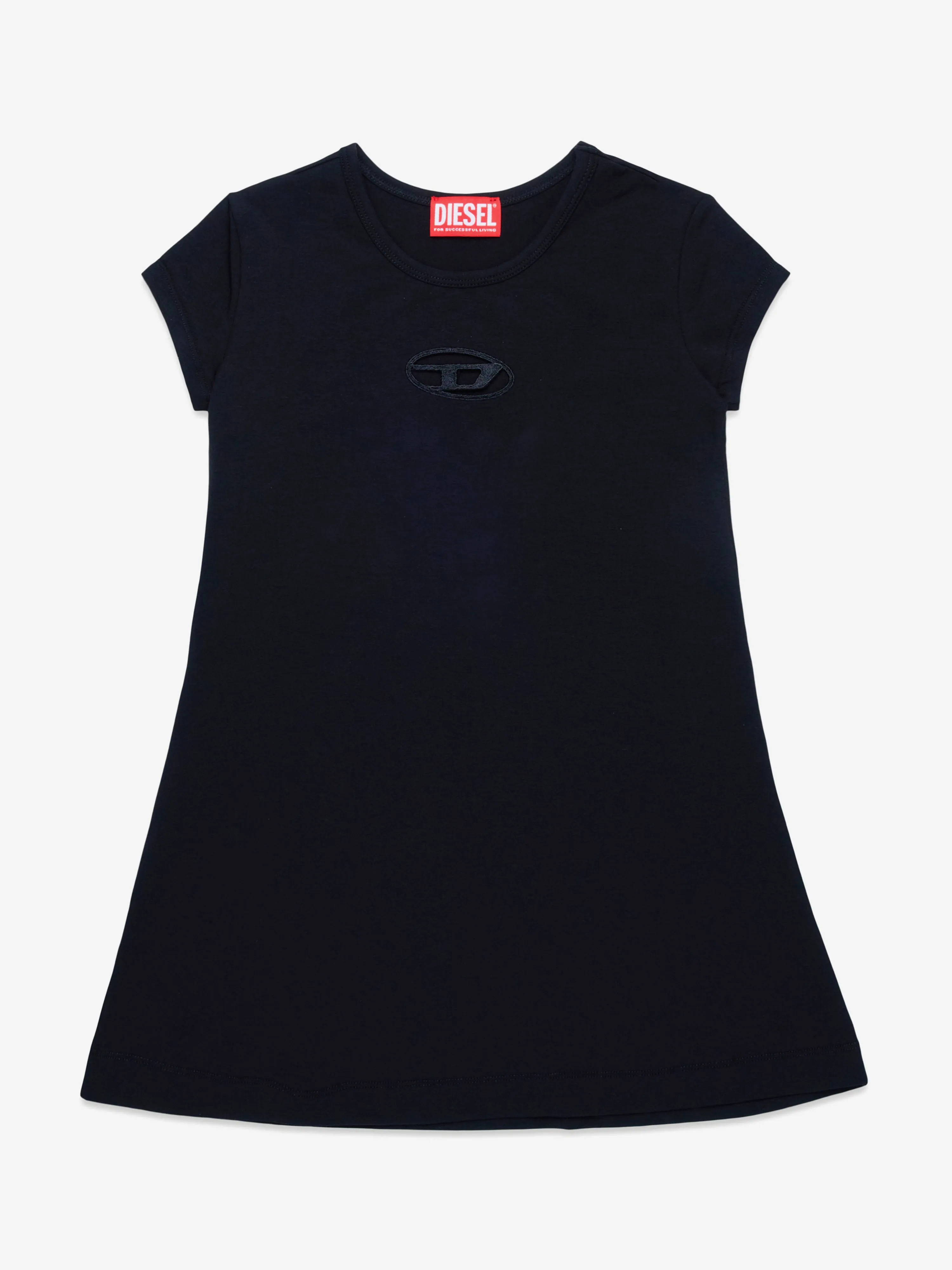 Mädchen Oval D T-Shirt-Kleid in Schwarz
