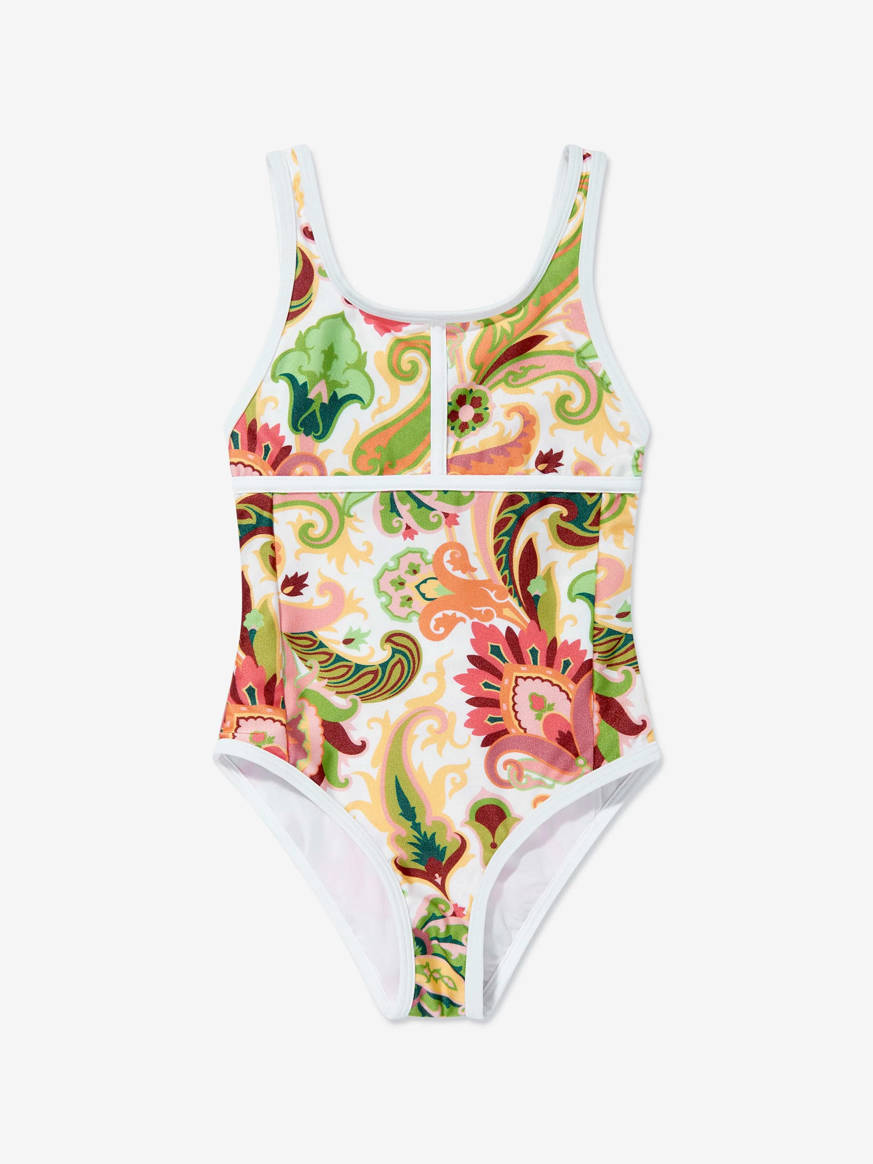 Mädchen Badeanzug mit Paisley-Muster in Mehrfarben