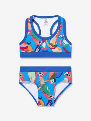 Mädchen Papagei Bikini in Blau