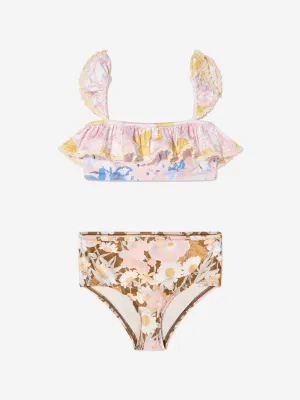 Mädchen Pop Trim Rüschen Bandeau Bikini in Mehrfarbig
