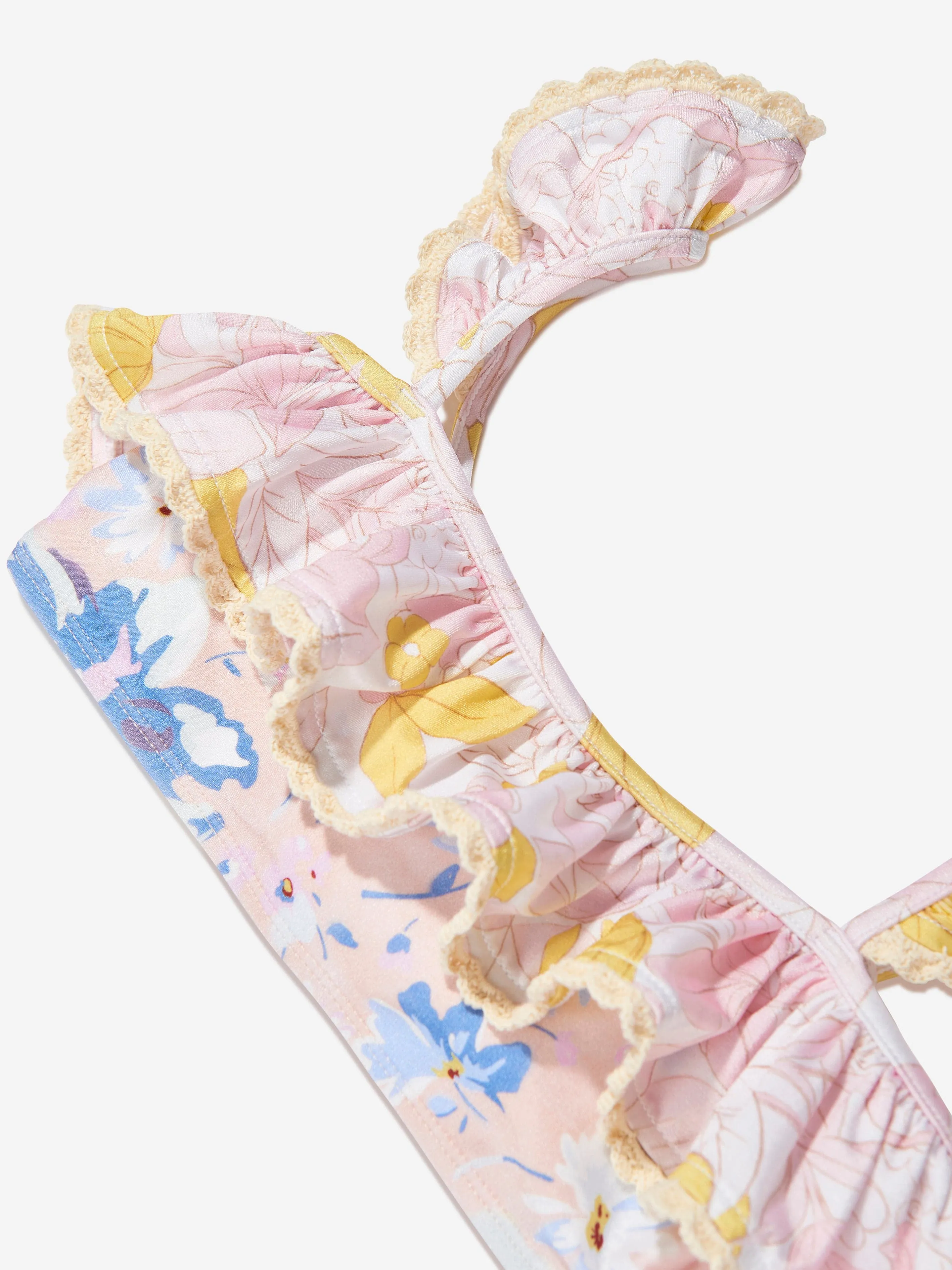 Mädchen Pop Trim Rüschen Bandeau Bikini in Mehrfarbig