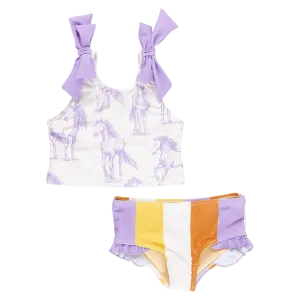 Mädchen Shelly Tankini - Lavendelpferde