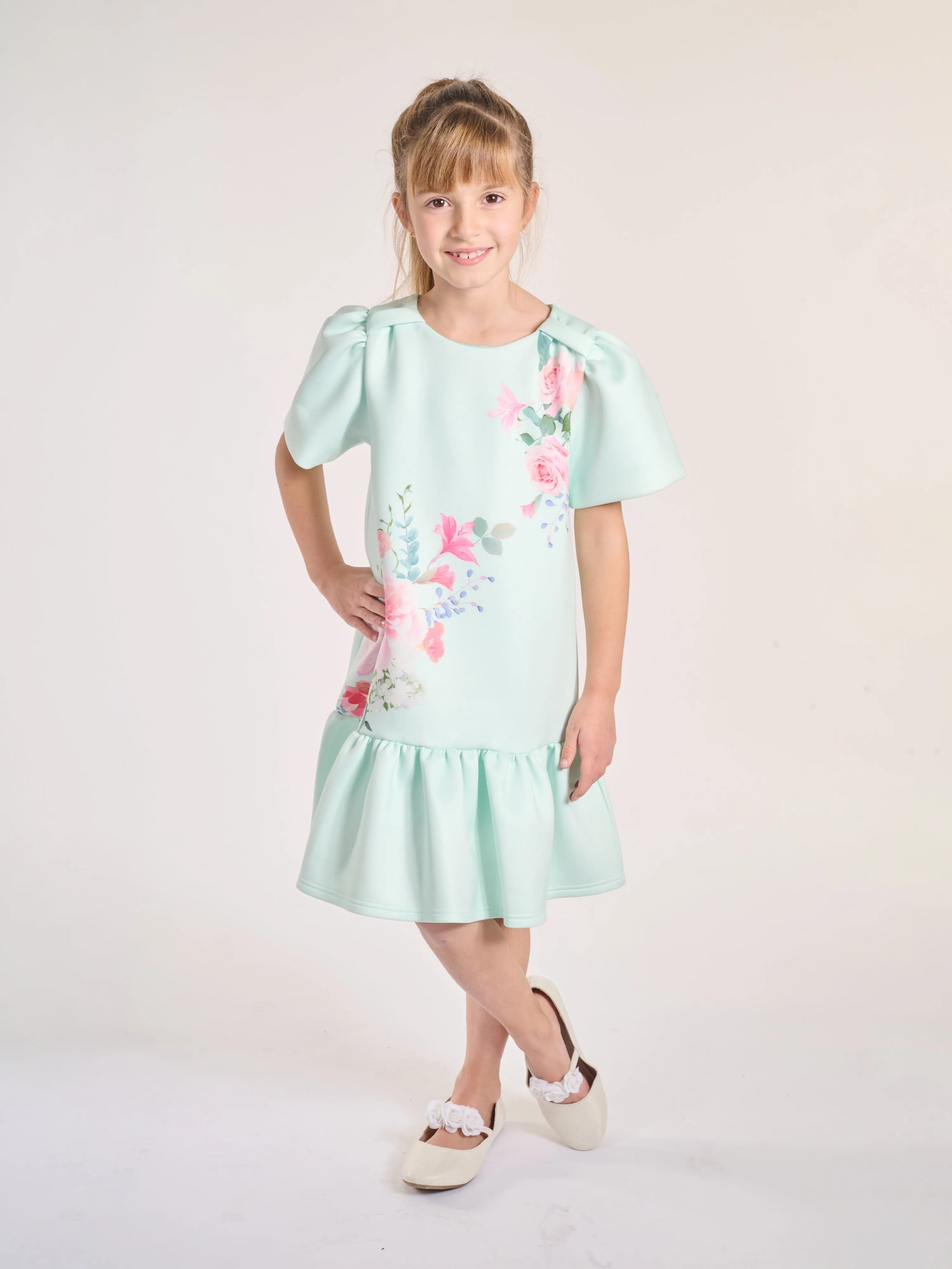 Mädchen Frühlingsbreeze Kleid in Grün