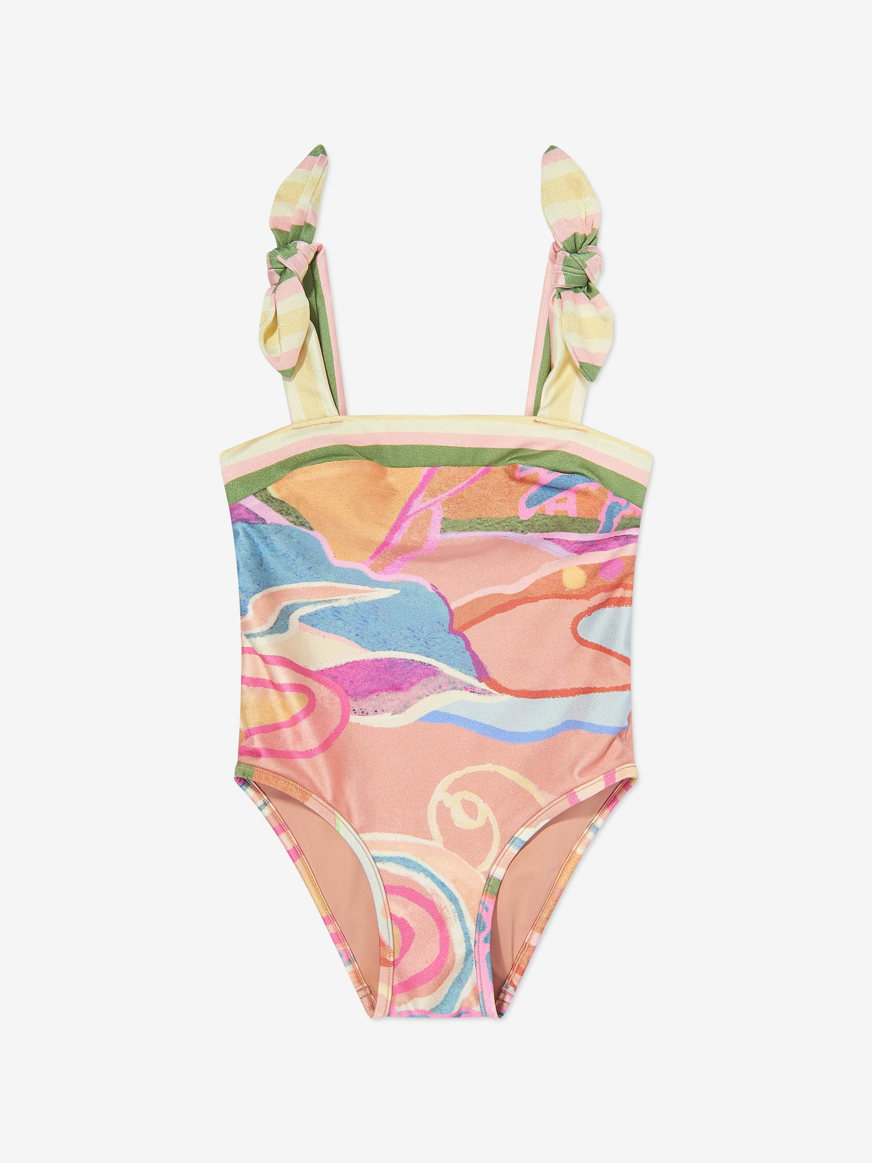 Mädchen Tallow Bandeau Badeanzug in Mehrfarbig