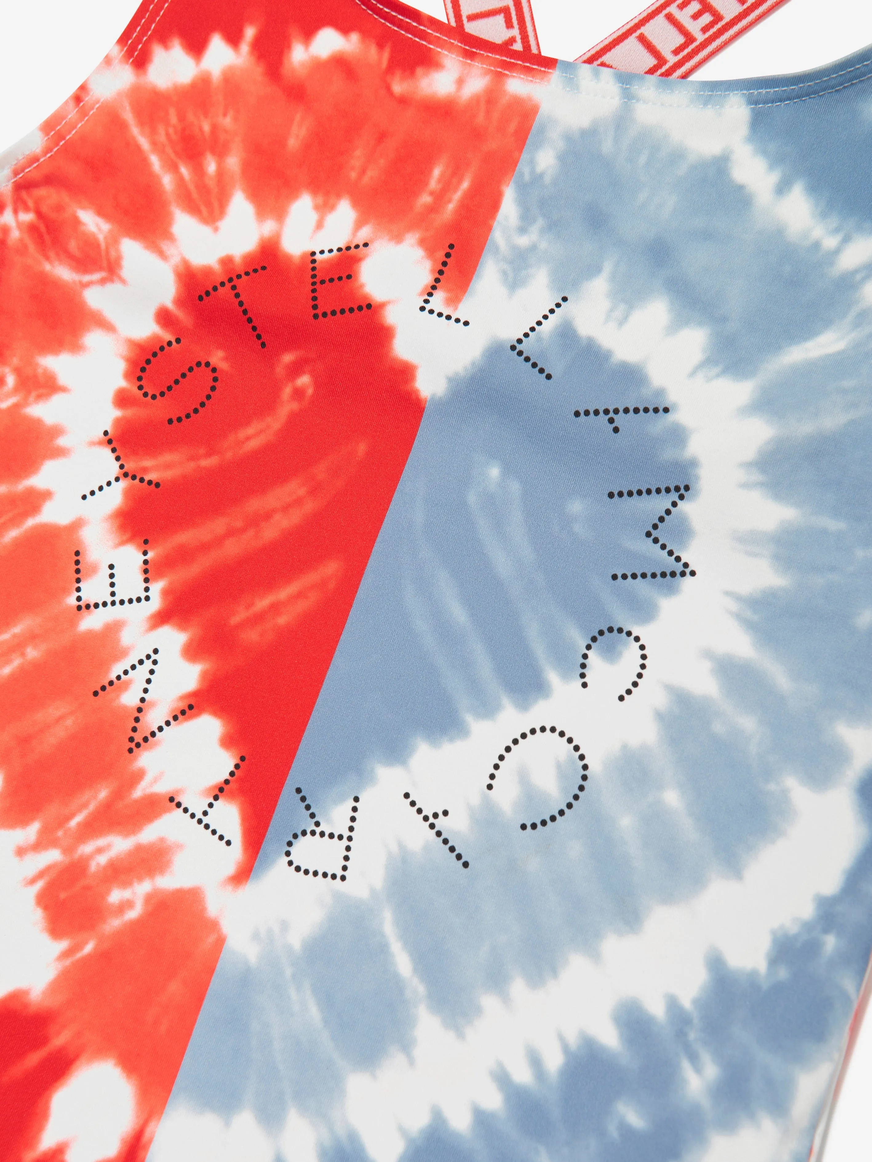 Mädchen Tie-Dye Badeanzug mit Herz-Muster in Mehrfarben