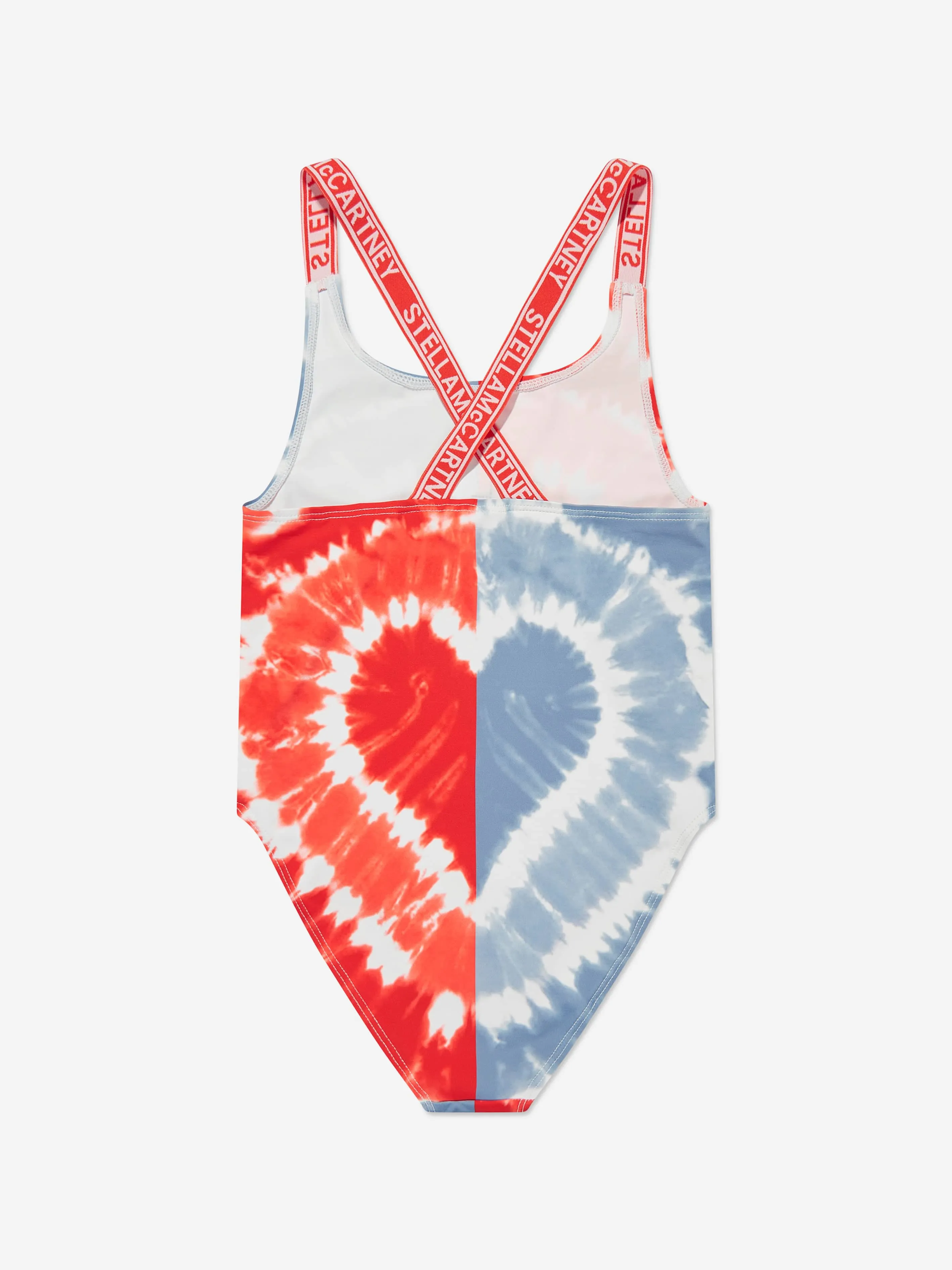 Mädchen Tie-Dye Badeanzug mit Herz-Muster in Mehrfarben