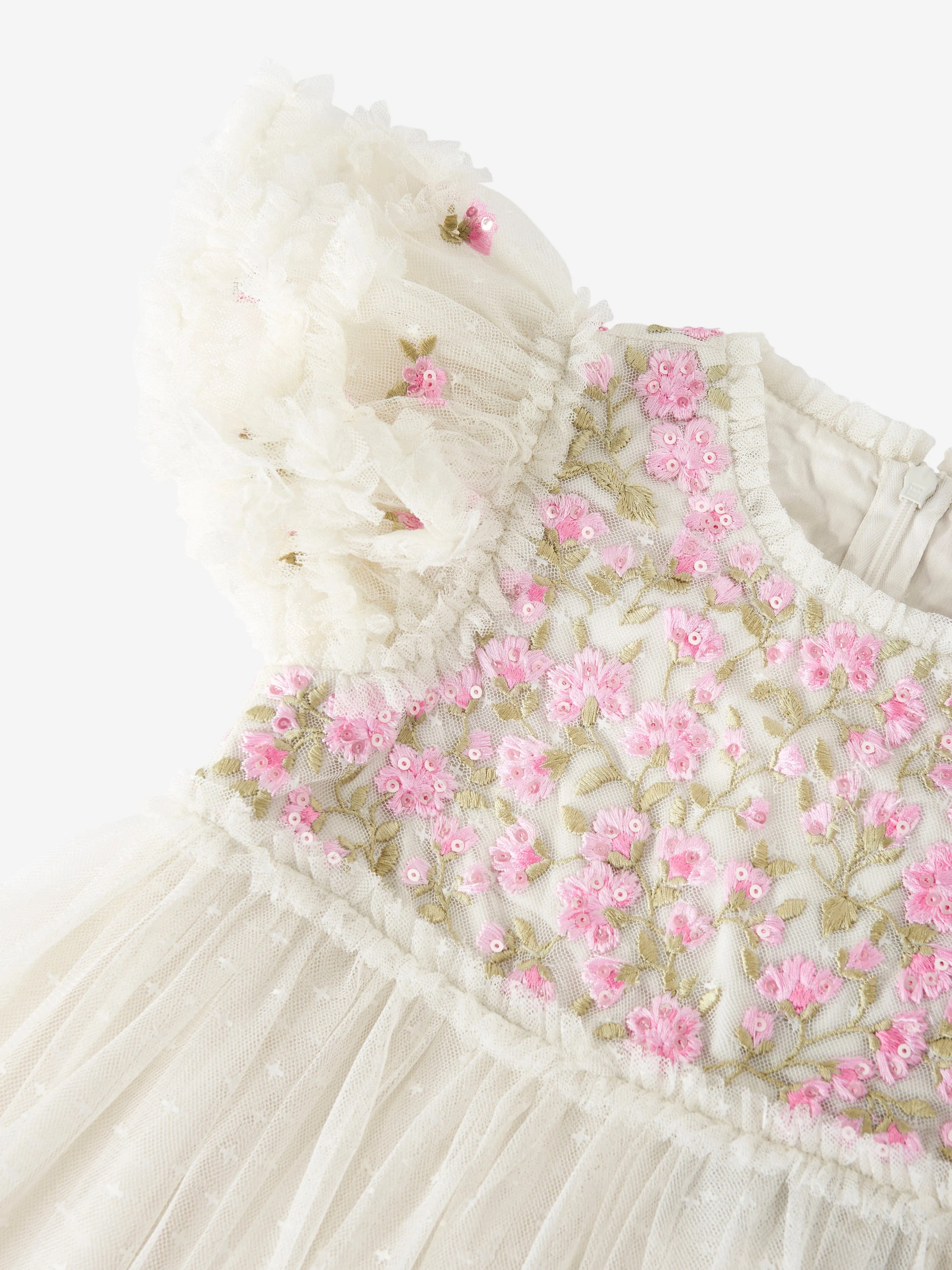 Mädchen Tüll Posy Mieder Kleid in Rosa