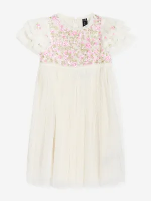 Mädchen Tüll Posy Mieder Kleid in Rosa
