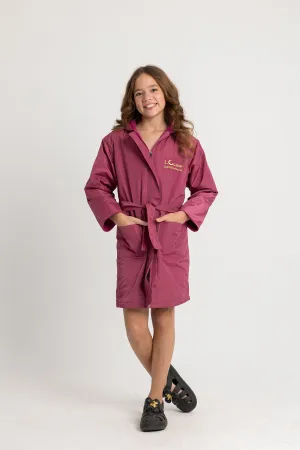 Mädchen wasserdichter Bademantel – Kaschmir Pink