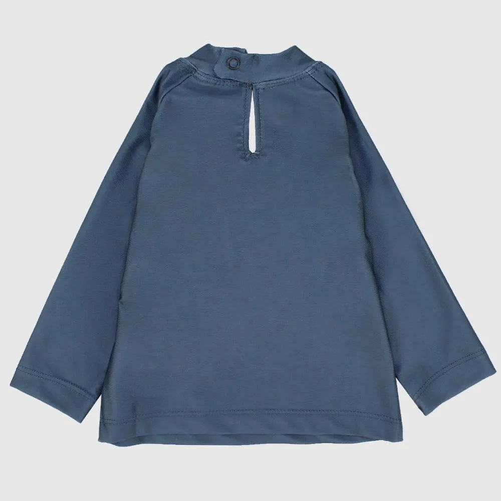 Graues Langarm-Rashguard-Shirt
