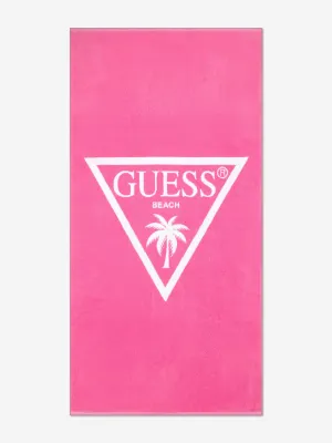 Guess Girls Logo Strandtuch in Rosa (140cm)